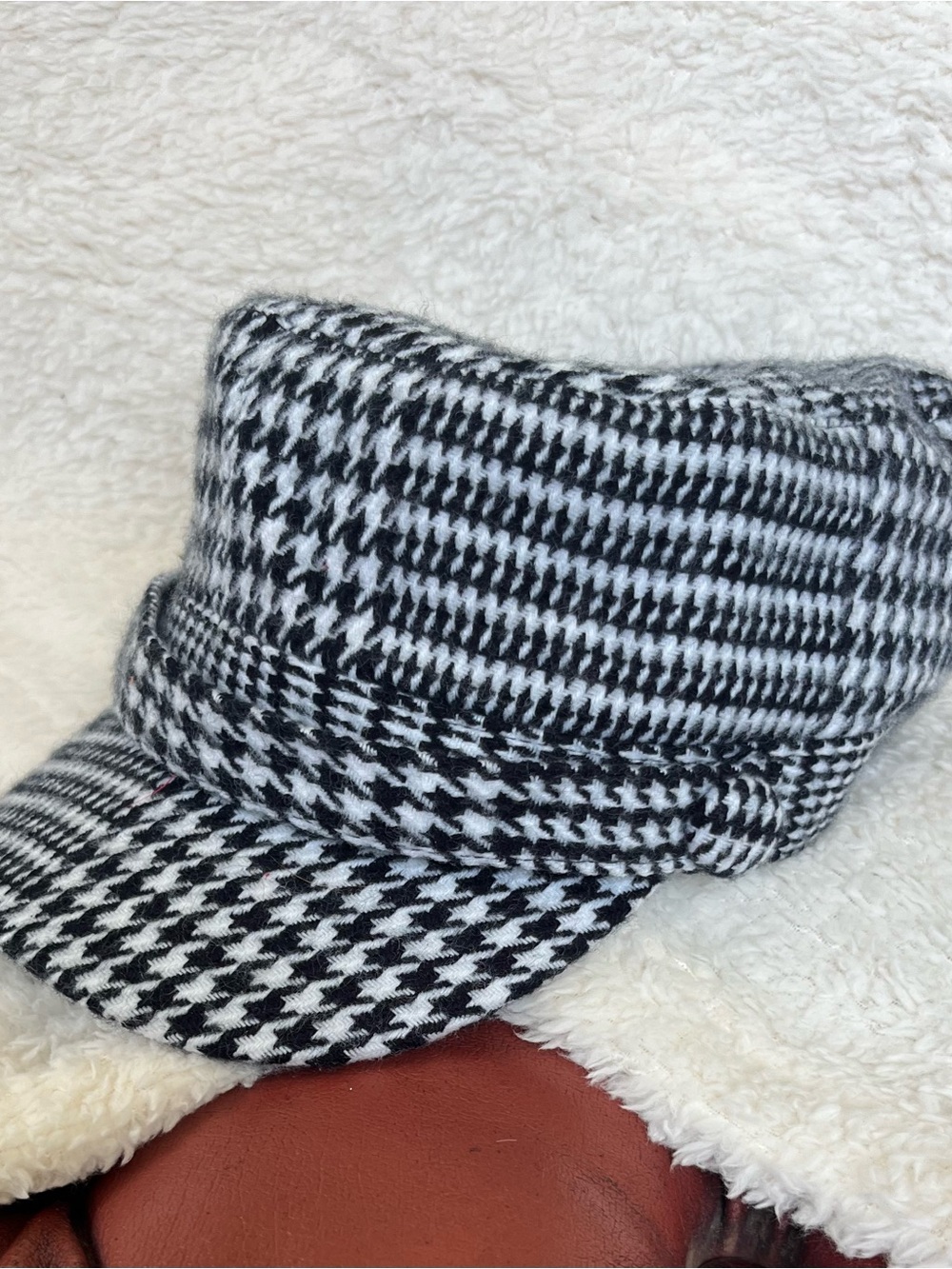 Women's Houndstooth Cadet/Newsboy Cap Vintage Manhattan Hat Co.